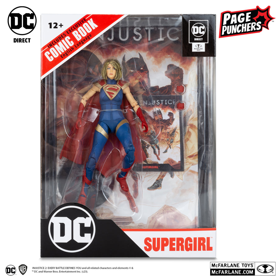 McFarlane Toys DC Direct Gaming Injustice 2 7 Supergirl Page Punchers 7 Inch Action Figure with Comic