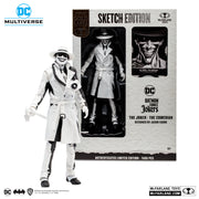 McFarlane DC Multiverse Batman and Joker White Knight Sketch Edition Gold Label 7 Inch Action Figure Set