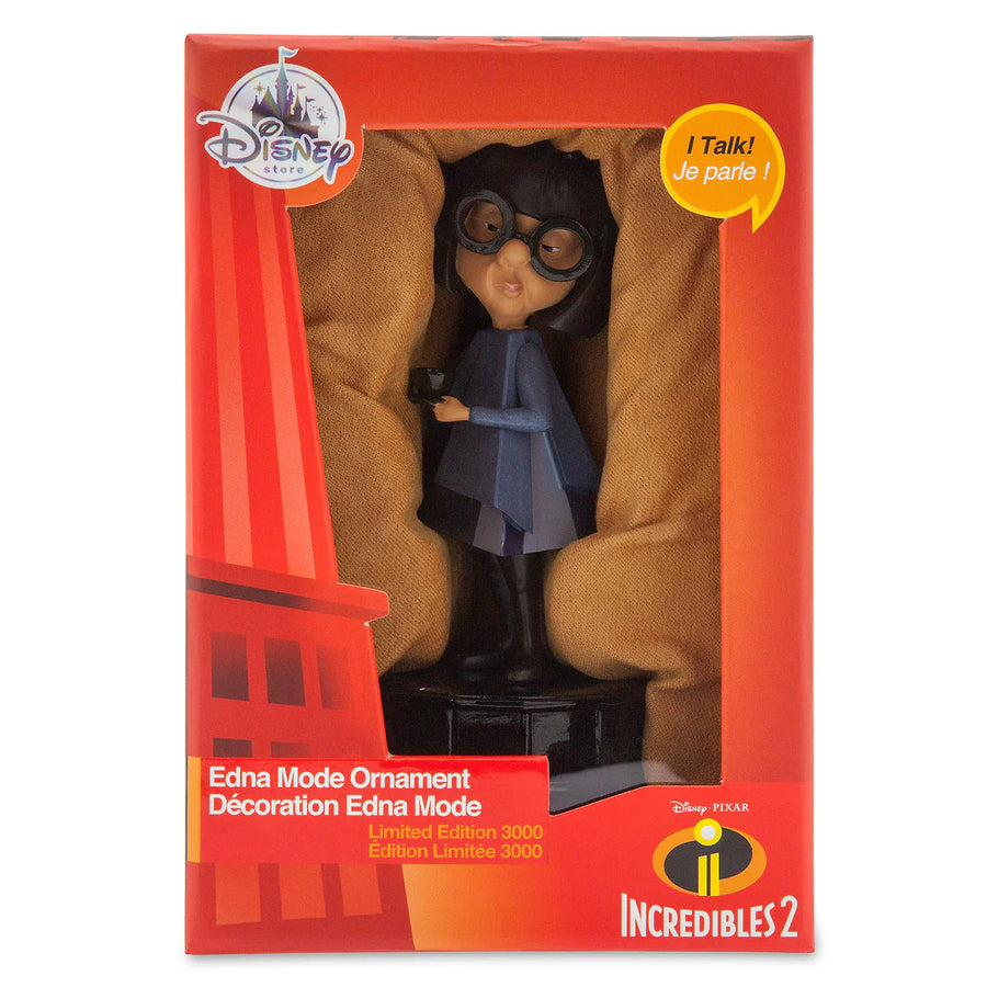 Disney Incredibles Edna Mode Talking Ornament Disney Store Exclusive