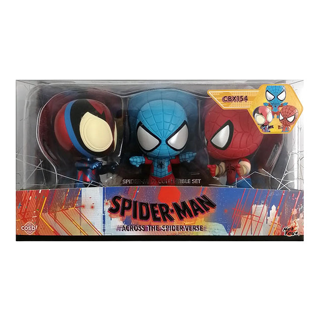 Hot Toys Cosbi Cosbaby Spider-Man Across the Spider Verse Set A 3 Pack Vinyl Figure