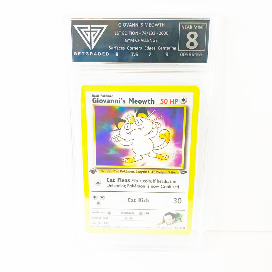 Pokemon Giovanni's Mewoth 1st Edition Get Graded 7