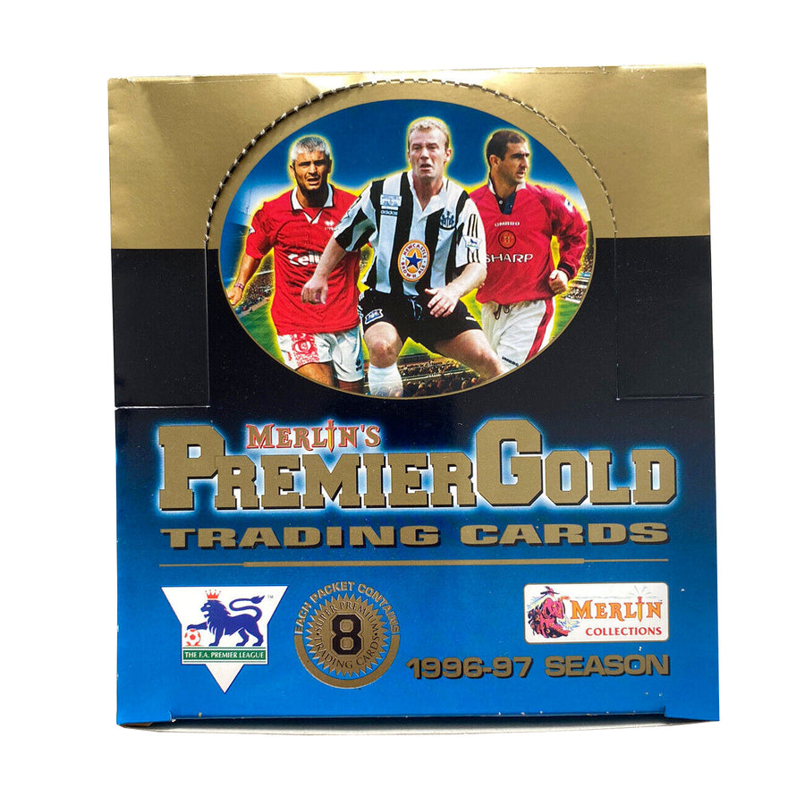 Merlin Premier League Gold 1996 Football Soccer Cards Full Box Beckham Rookie