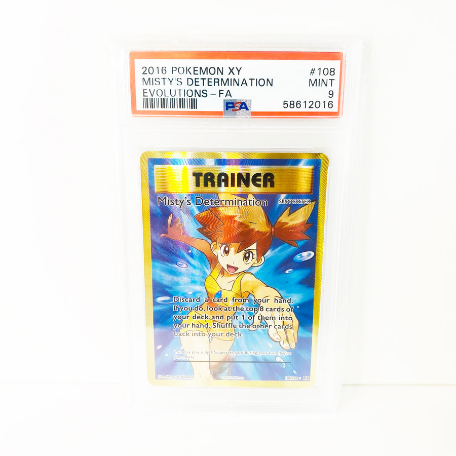 Pokemon Evolutions Misty's Determination Full Art PSA 9