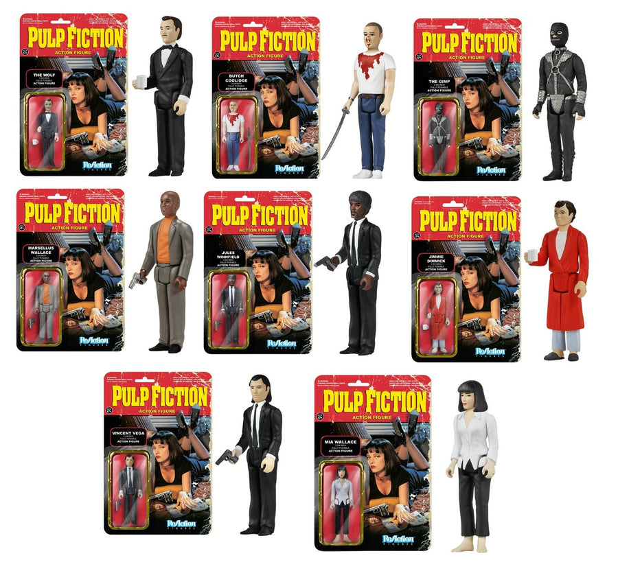 Pulp Fiction ReAction Figures Tarantino Full Set of 8 Action Figures Funko