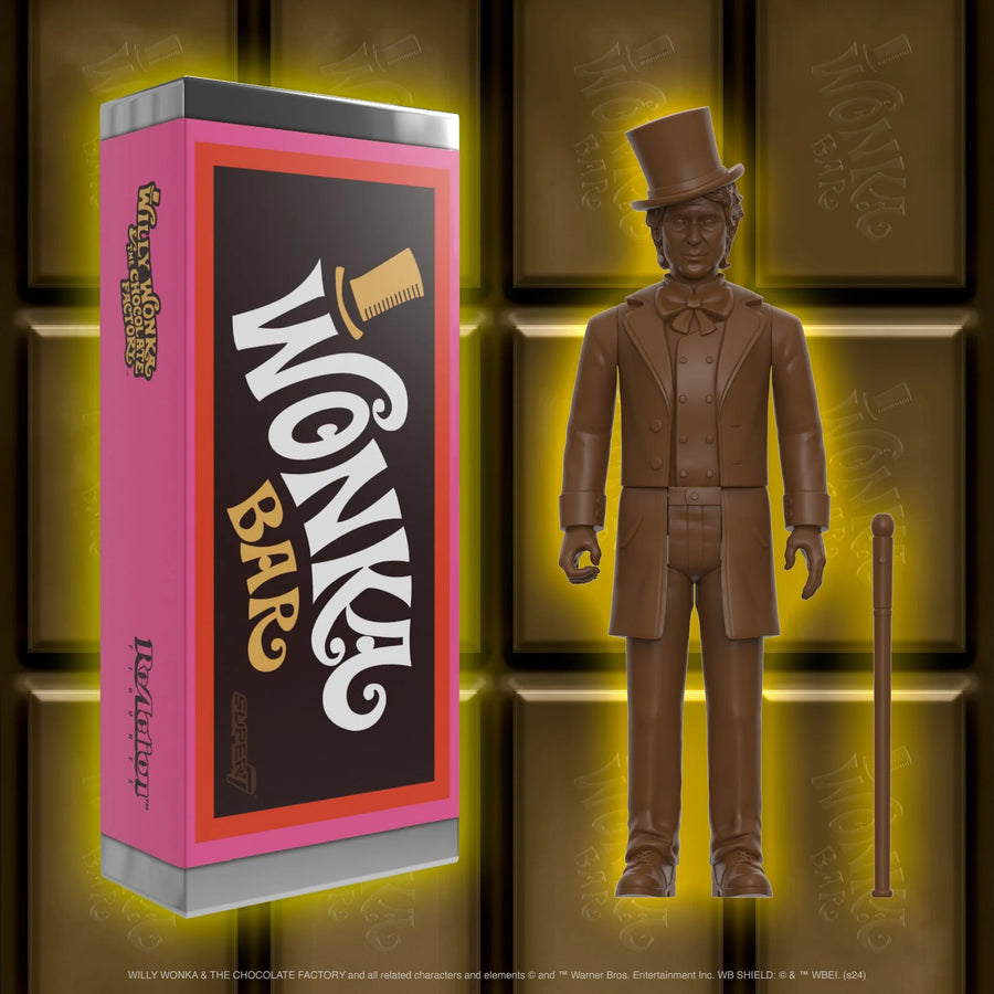 Super7 Willy Wonka in Bar ReAction Figure SDCC Exclusive w/ Chance of Gold