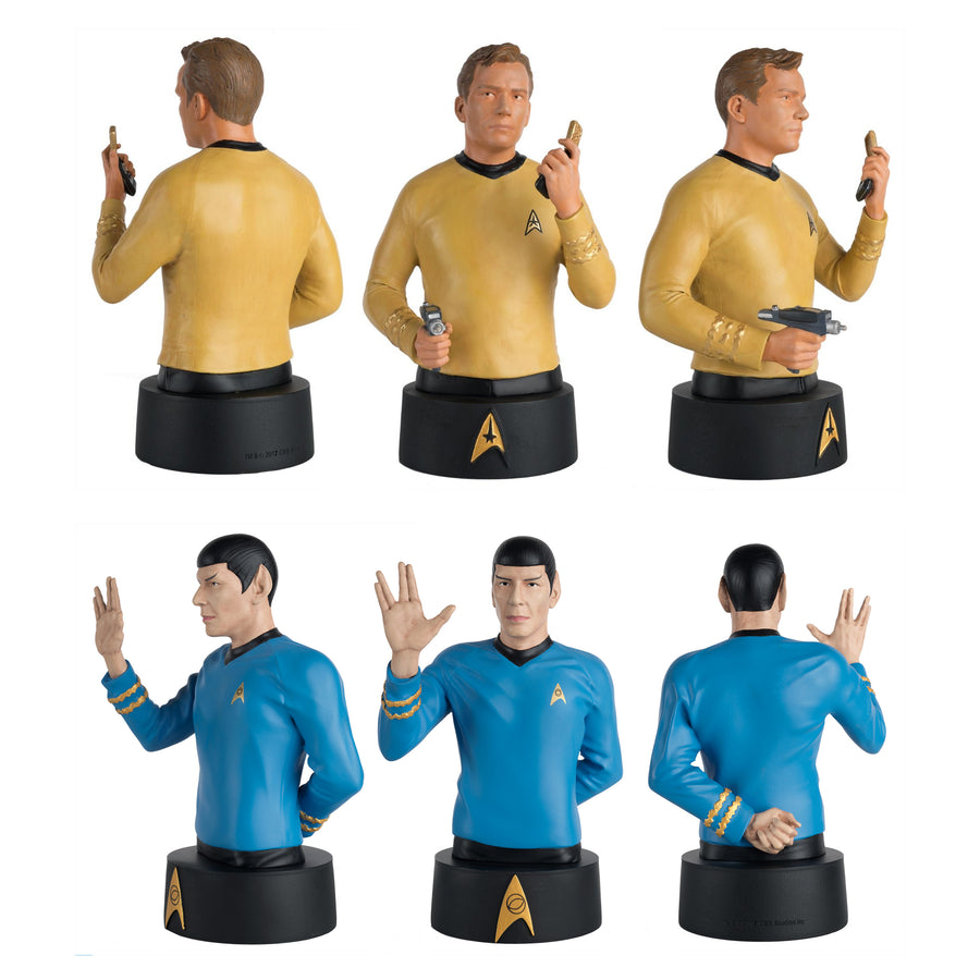 Star Trek Captain Kirk and Spock Eaglemoss Hero Collector Busts Set