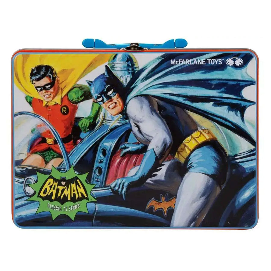 McFarlane Toys DC Retro Batman ‘66  Exclusive Tin Lunchbox Action Figure 4-Pack Set