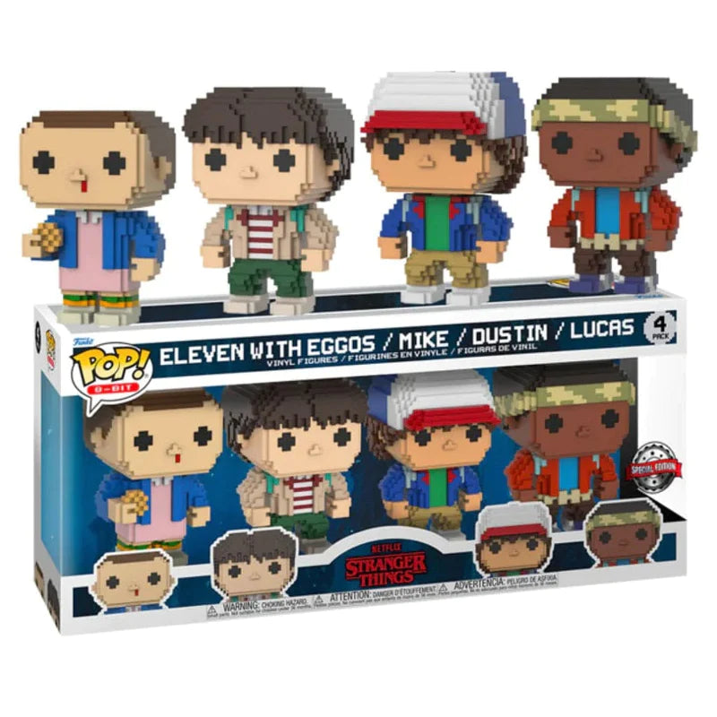 Funko Stranger Things POP! 8-Bit Eleven, Mike, Dustin & Lucas Exclusive Vinyl Figure