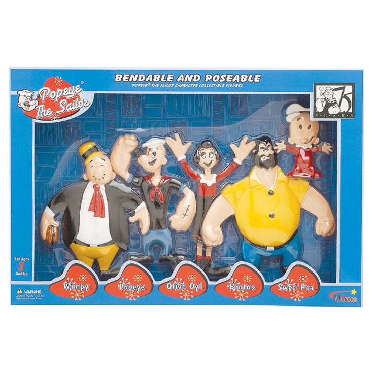 Croce Popeye Retro Bendable Figures Box Set