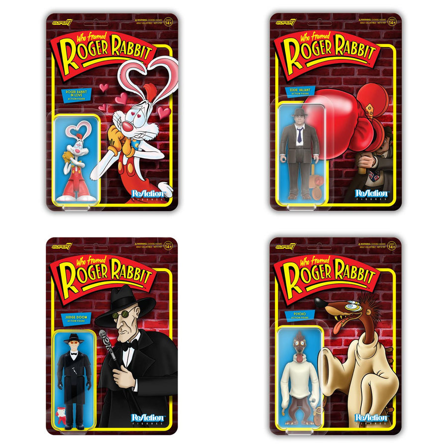 Super7 Who Framed Roger Rabbit ReAction Set of 4 Figures