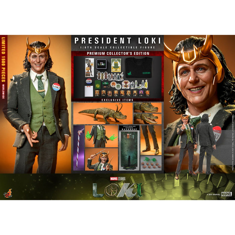 Hot Toys Marvel 1/6 Scale Figure President Loki Premium Collector's Edition