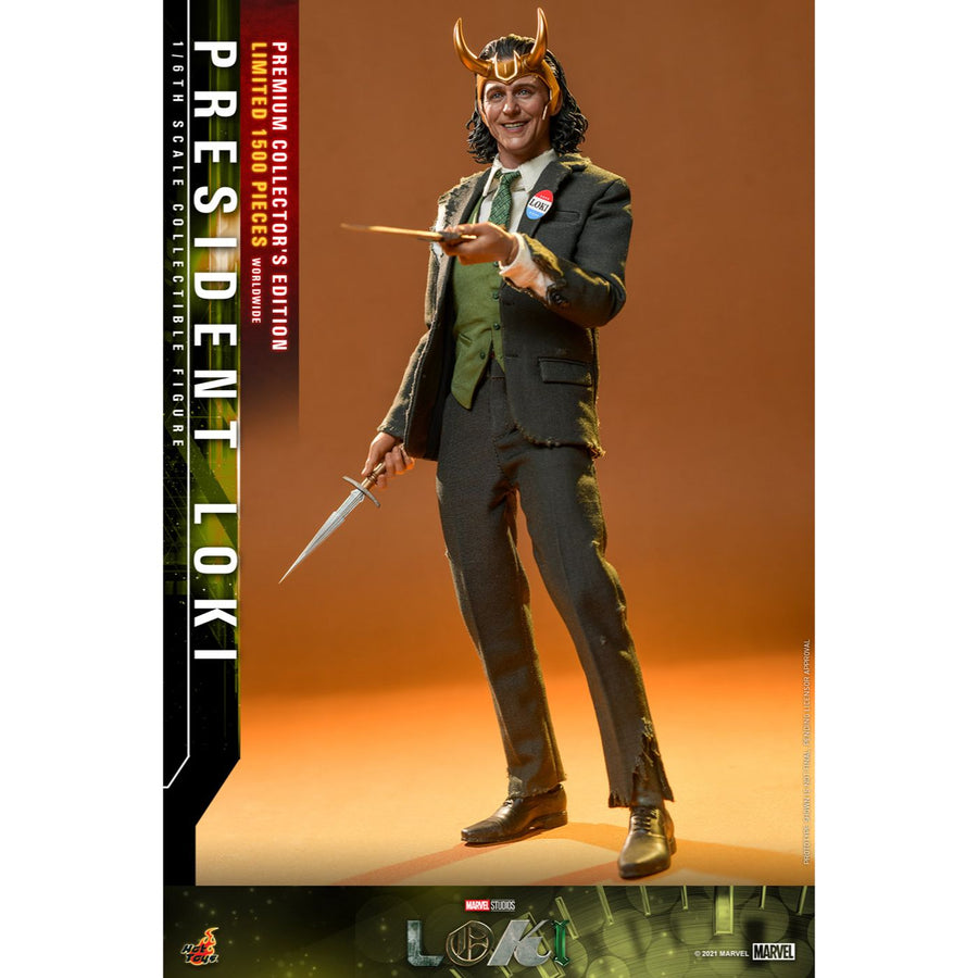 Hot Toys Marvel 1/6 Scale Figure President Loki Premium Collector's Edition