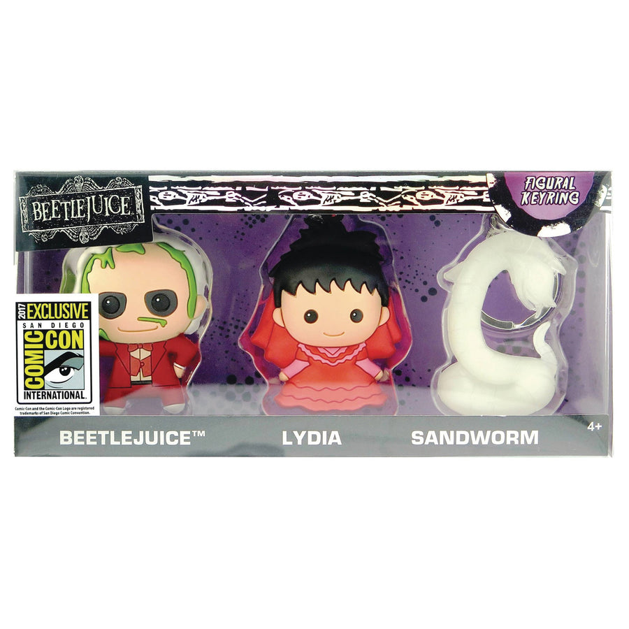 Beetlejuice Figural Key Chain 3-Pack - SDCC 2017 Exclusive