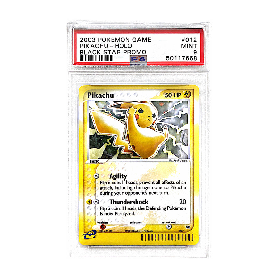 Pokemon Pikachu Black Star Promo Holo PSA 9 #12