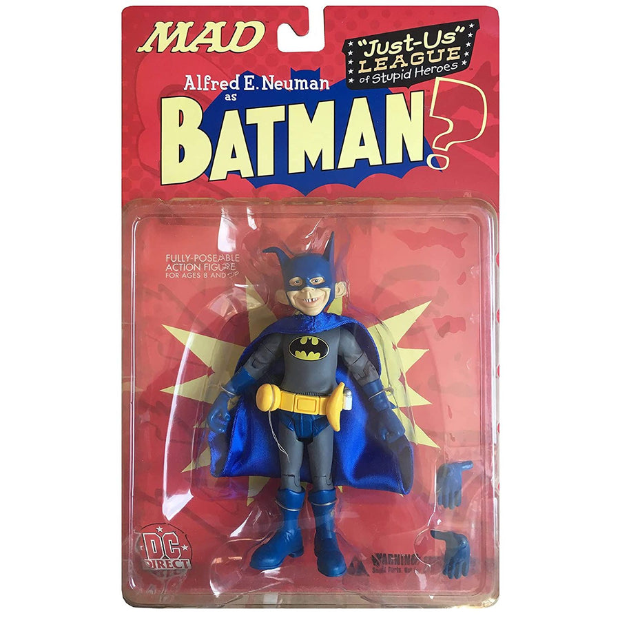 Mad Magazine Just-Us-League Of Stupid Heroes: Alfred E. Neuman As Batman Action Figure